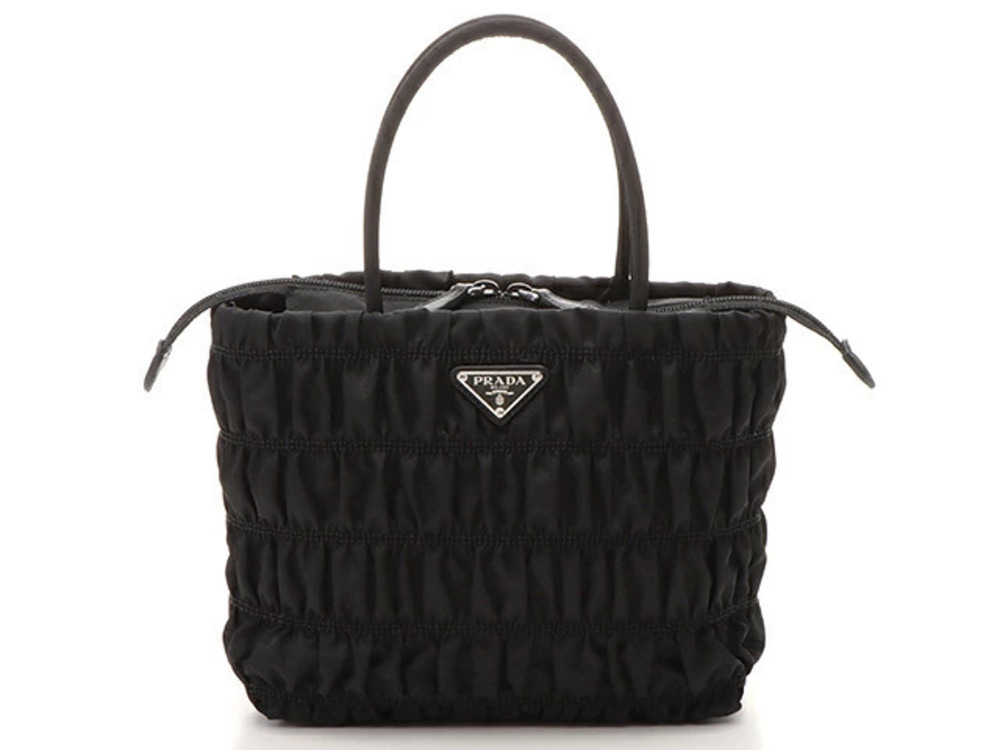 Prada Tote Tessuto Saffiano Bag Black
